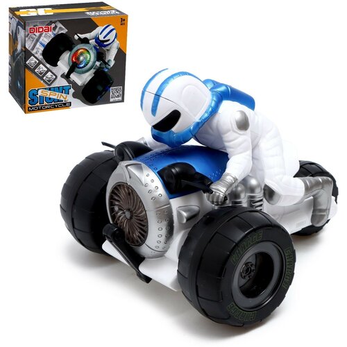 Перевертыш «Гонщик», свет и звук, работает от батареек, цвет бело-синий