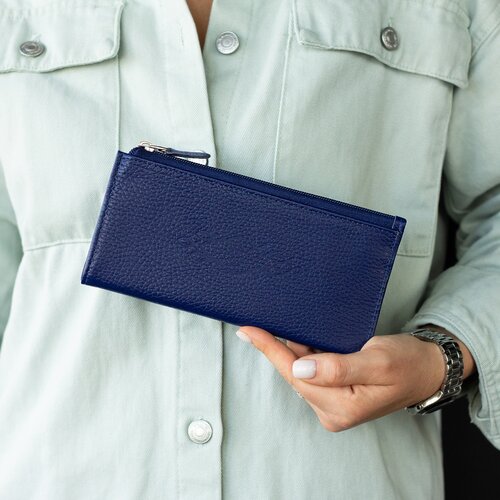 фото Кошелек hellenberg, фактура зернистая, синий