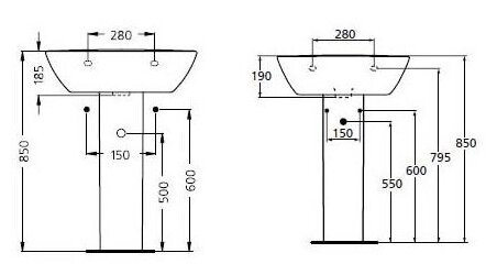 Пьедестал Ideal STANDARD Ocean W3062 - фотография № 3