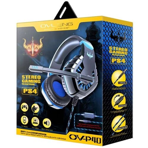 Компьютерная гарнитура OVLENG OV-P40 черн кабель нейлон 12 метра адаптер 35 4-pin jack-2 x 35 plug 119000₽