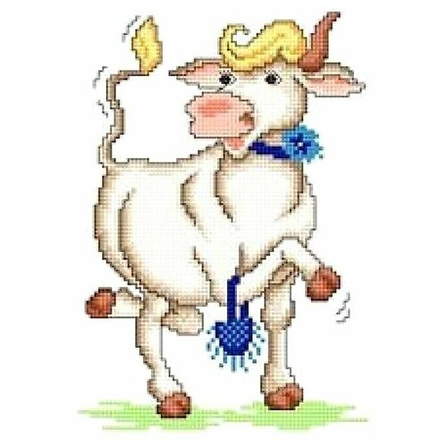 Набор для вышивания Сделано с любовью Дульсинения Тамбовская 15x20 см, Коровы Абстракция Детские Животные