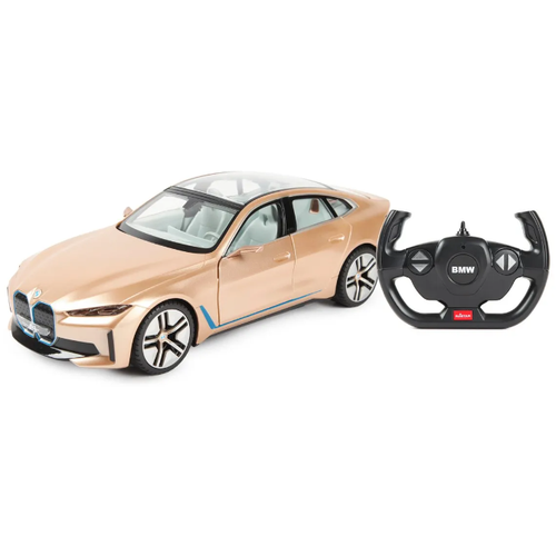 Легковой автомобиль Rastar BMW i4 Concept 98300, 1:14, 43 см, золотистый машина р у bmw x6 m 1 14 2 4g свет фар и салона цвет красный rastar [99200r]