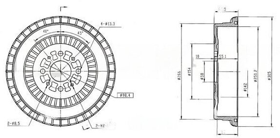 Барабан тормозной ВАЗ 2101 Zekkert ZEKKERT BS6031 | цена за 1 шт