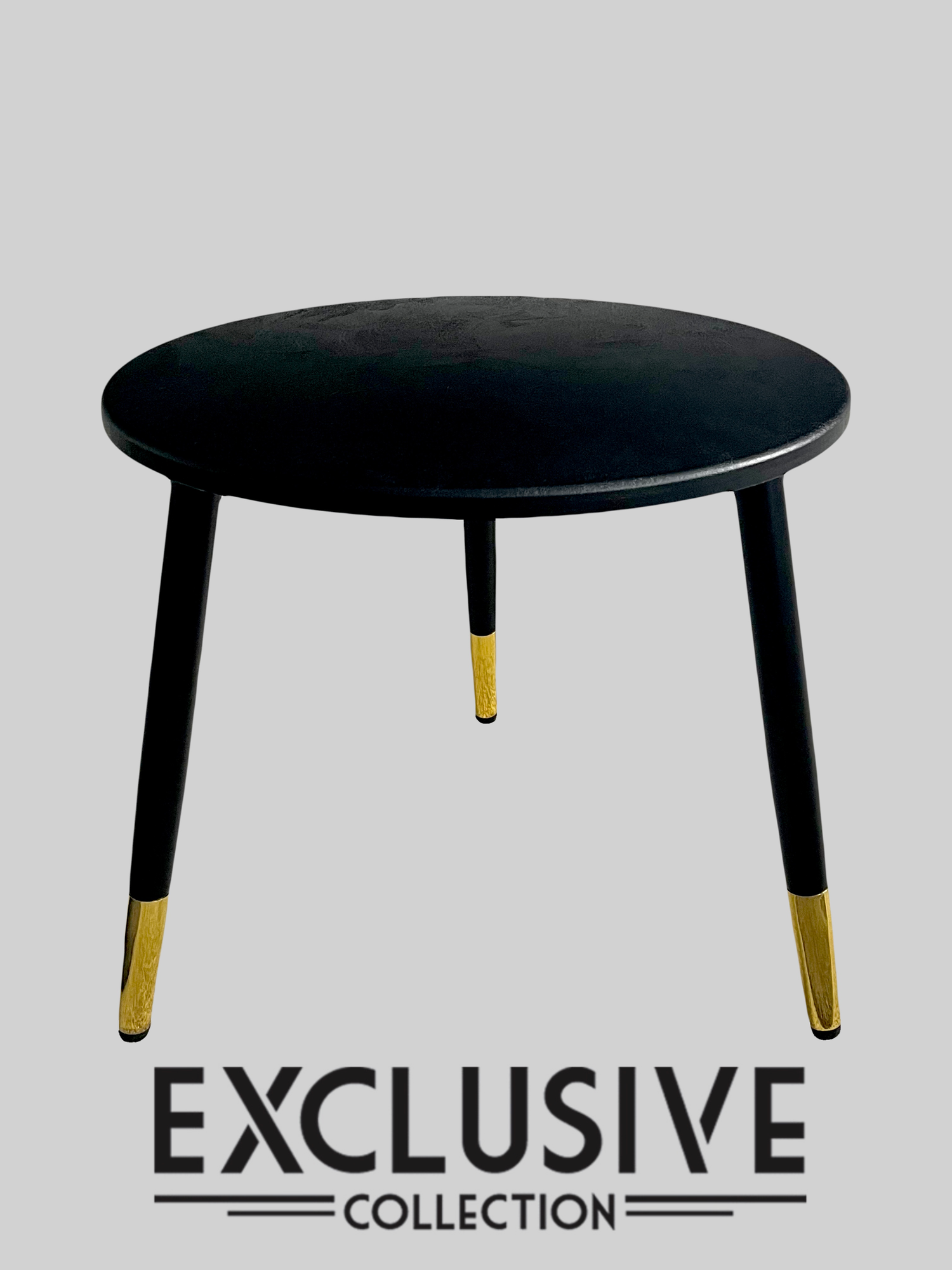 Журнальный столик, круглый, прикроватный, кофейный, придиванный, лофт для ноутбука, 50*50*42 см, Черный - фотография № 8