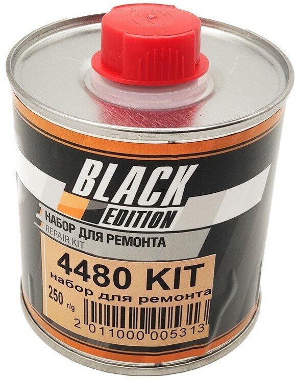 Набор для ремонта пластика Black Edition (Арт. 4480 KIT) (ПЭ смола 0,25кг + отв.5г + ст/мат 0,25м2 + пл емкость) - фотография № 2
