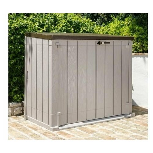 Шкаф уличный Toomax Wood Style 1270л серый/коричневый Италия