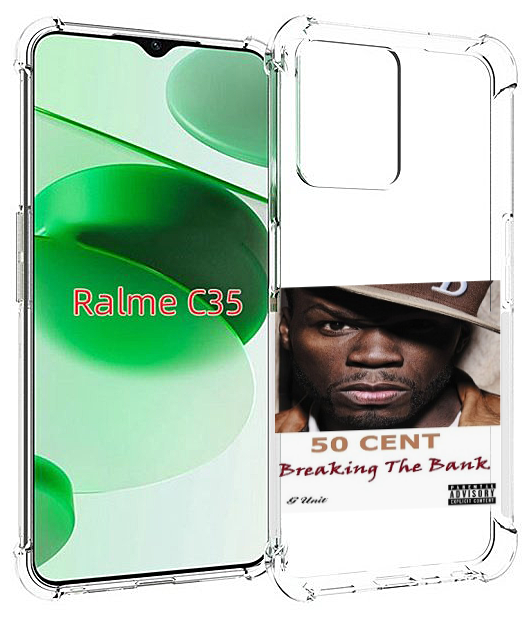 Чехол MyPads 50 Cent - Breaking The Bank для Realme C35 / Narzo 50A Prime задняя-панель-накладка-бампер