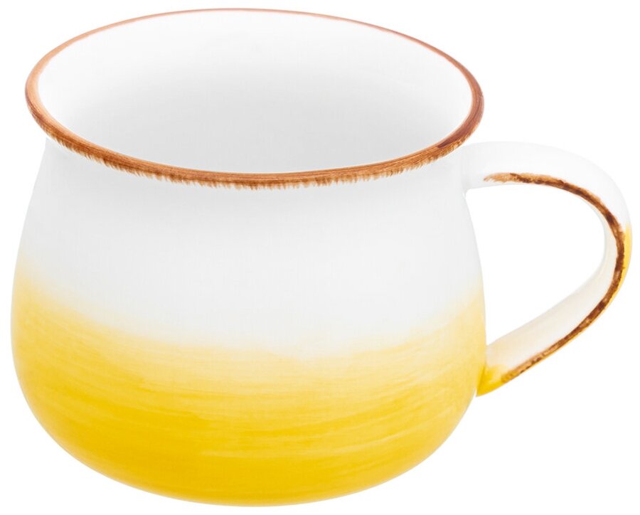 Кружка / чашка / для чая, кофе 250 мл 11,5х9х7 см Elan Gallery Кантри, желтая