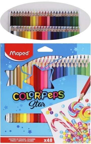 Карандаши цветные Maped Color peps Classic, 48 шт. (MP.832048) - фото №6