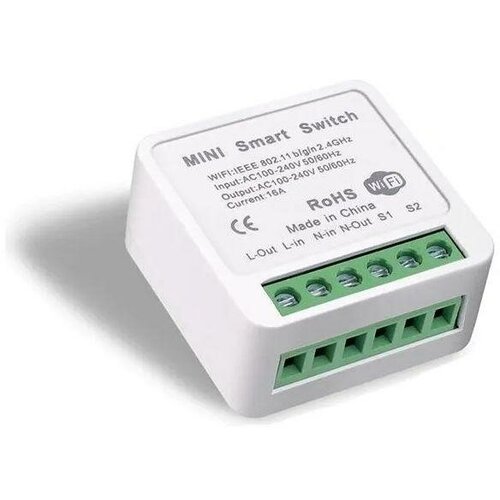 Умное встраиваемое Wi-Fi реле для Алисы 16А Tuya Mini Switch 55000₽