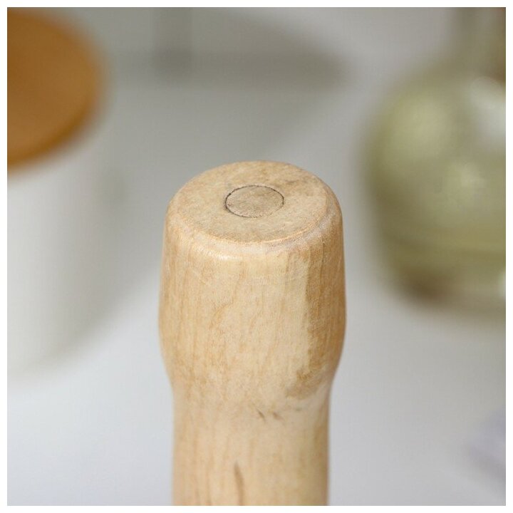 Доляна Толкушка «Картофелемялка», 24,5×4,5 см, диаметр рабочей части 3,5 см, бук - фотография № 4
