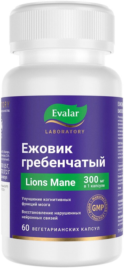 Эвалар Ежовик гребенчатый 300 мг 60 капсул Evalar Laboratory