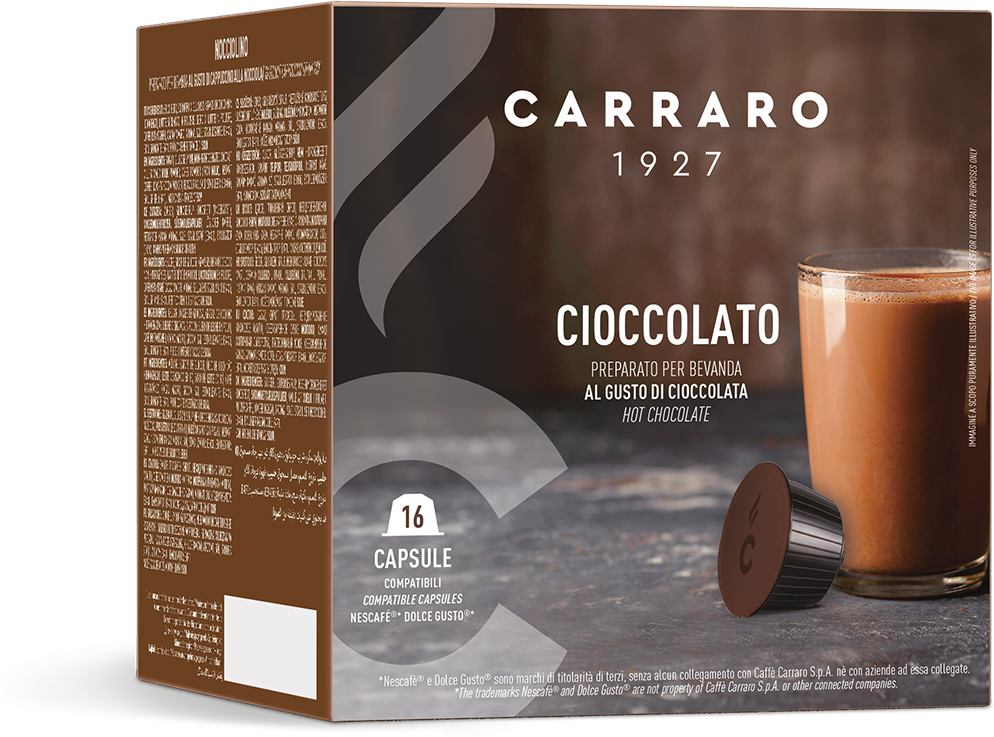 Горячий шоколад в капсулах Carraro Cioccolato, для Dolce Gusto, 16 шт