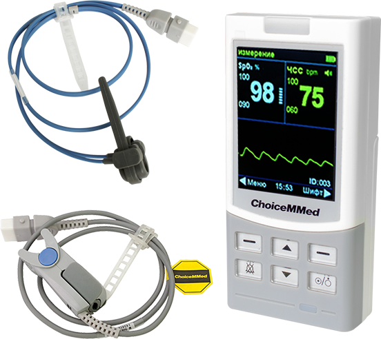 Пульсоксиметр Choicemmed MD300M с датчиками: для взрослых и неонатальным