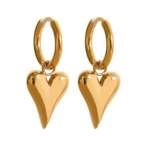 Серьги конго Holy Sh!t, золотистый