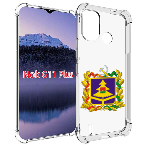Чехол MyPads герб-брянской-области для Nokia G11 Plus задняя-панель-накладка-бампер