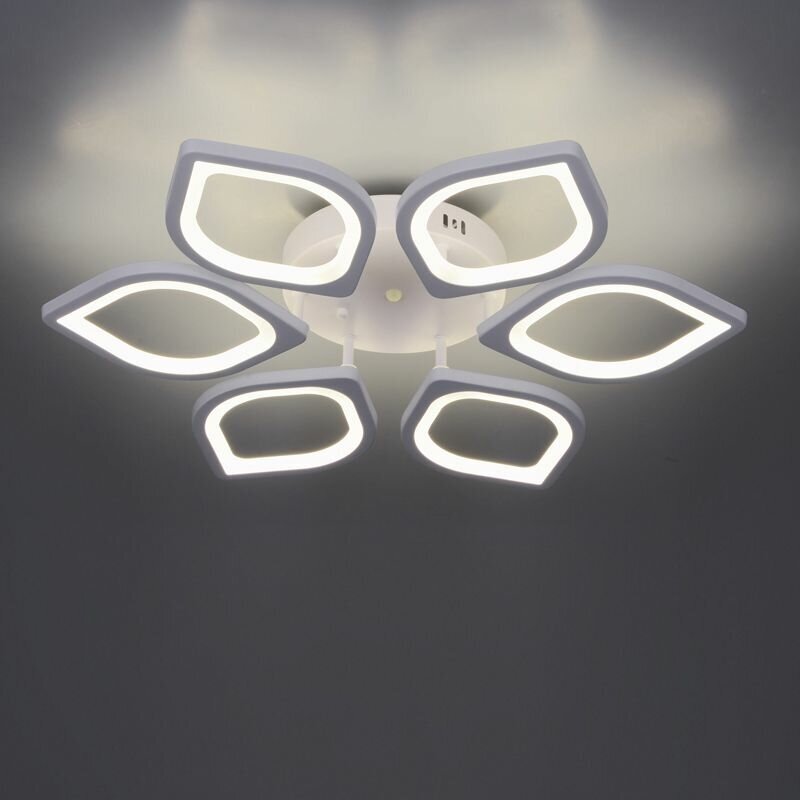 Люстра потолочная светодиодная Escada 10216/6LED 92W с пультом управления, 25 м , регулируемый белый свет, цвет белый