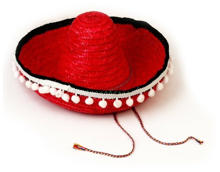 Страна Карнавалия Карнавальная шляпа «Сомбреро», цвет красный