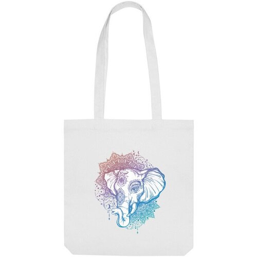 Сумка шоппер Us Basic, белый сумка мандала слон бежевый