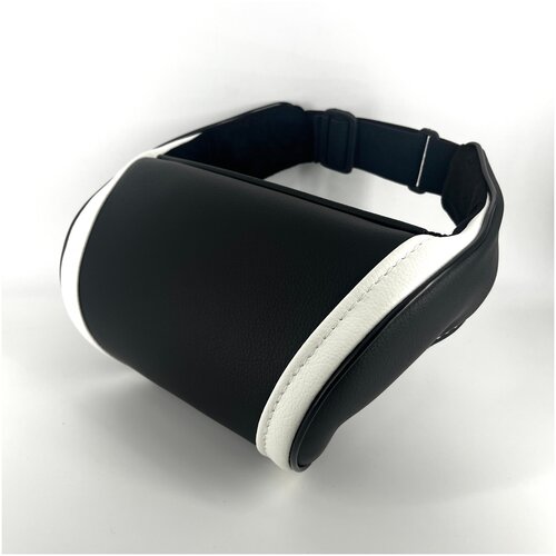 Подушка автомобильная под шею на на сиденье на подголовник. Белые вставки. Аксессуары в салон авто