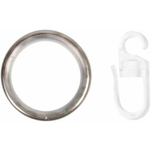 Кольцо с крючком Inspire, металл, цвет никель, 2 см, 10 шт кольцо с крючком металл цвет сталь матовая 2 см 10 шт
