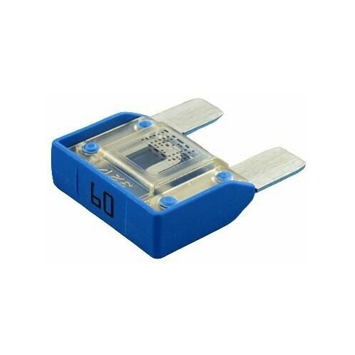 2шт/уп, Предохранитель автомобильный флажковый 29.2мм, 60А, 32В, синий, MAXI, Definum DF-FMX-60A-2PC