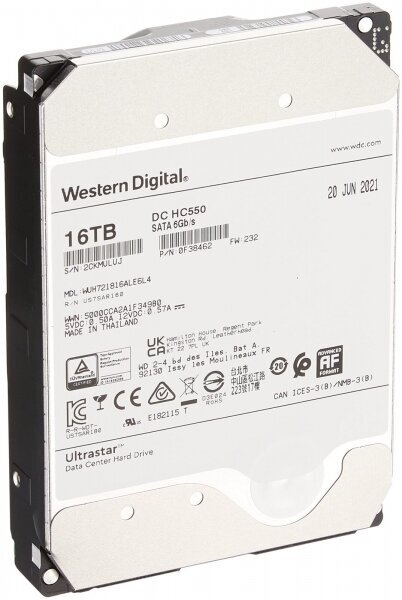Жесткий диск Western Digital Ultrastar DC HC550 WUH721816ALE6L4 16Tb (0F38462) - фото №10
