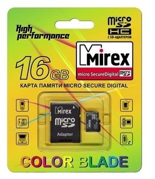 Карта памяти MIREX Micro SDHC 16GB - фото №5