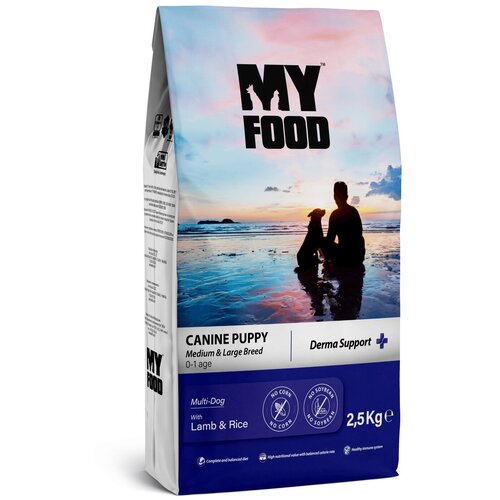 Myfood Canine Puppy Medium & Large Breed Multi-Dog with Lamb & Rice 2,5 кг сухой корм для щенков с ягненком и рисом