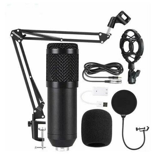 Микрофон игровой (для стриминга) ISA Конденсаторный Набор studio BM800 JBH черный, черный