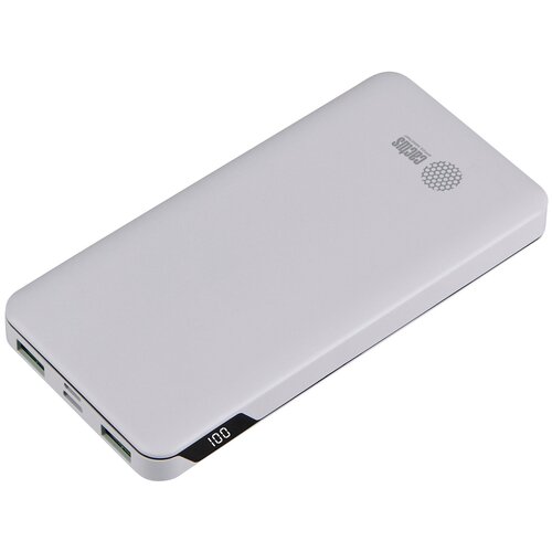 Аккумулятор внешний универсальный Cactus PowerBank CS-PBFSKT-10000 Li-Pol 10000mAh 2.1A+2.1A белый 2xUSB материал пластик комплект 5 штук внешний аккумулятор cactus cs pbfskt 10000 10000mah 2 1a 2xusb белый