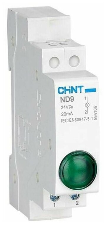 Индикатор ND9-1b AC/DC 230В (LED) (R) син. CHINT 594123