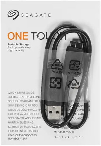 1 ТБ Внешний HDD Seagate One Touch, USB 3.2 Gen 1, серебристый - фотография № 17