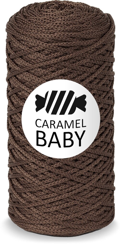 Шнур полиэфирный Caramel Baby 2мм, Цвет: Фондю, 200м/150г, шнур для вязания карамель бэби