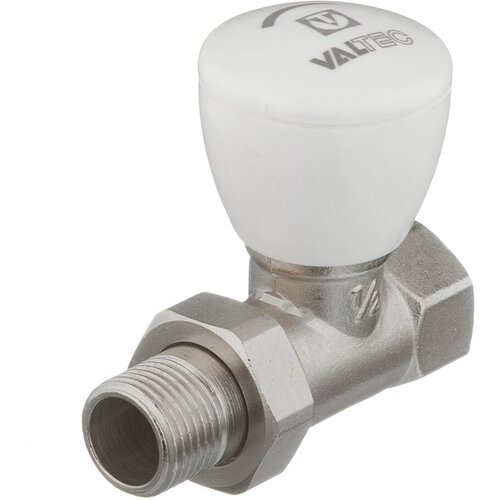 Клапан (вентиль) регулирующий ручной прямой Valtec (VT.008. N.04) 1/2 НР(ш) х 1/2 ВР(г) для радиатора