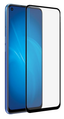 Защитное стекло для экрана DF rmColor-11 для Realme C15, прозрачная, 1 шт, черный [df ] - фото №1