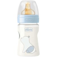 Бутылочка Chicco Original Touch Boyl (0 месяцев) голубой, 150 мл + латексная соска