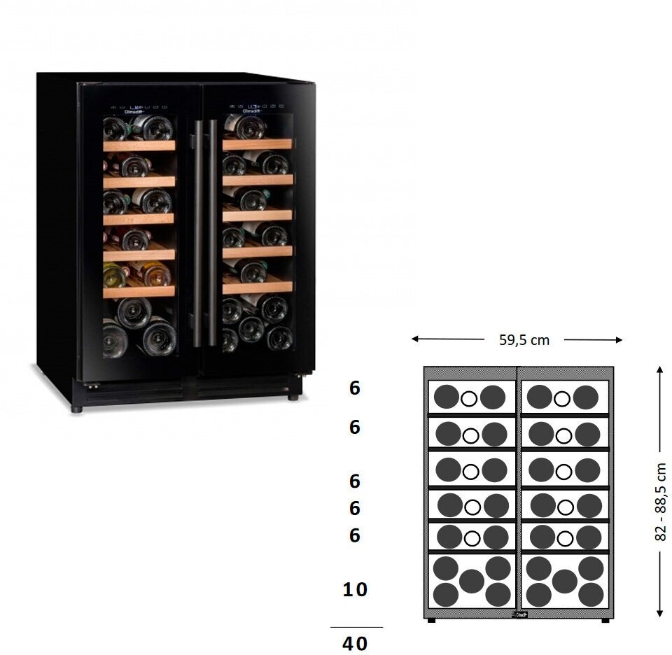 Винный шкаф (холодильник для вина) Climadiff CBU40D1B