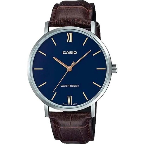 Наручные часы CASIO MTP-VT01L-2B, коричневый, серебряный casio mtp vt01l 1b