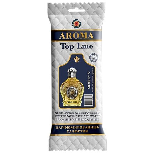 Салфетки влажные Aroma-Topline 30 шт. с ароматами мужского парфюма №23 Shaik - Shaik №77