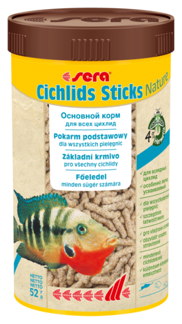 Корм для цихлид в палочках Sera Cichlids Sticks Nature, 250 мл, 52 гр