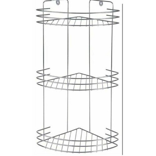 Полка настенная 3-х ярусная угловая 19х19 h44см