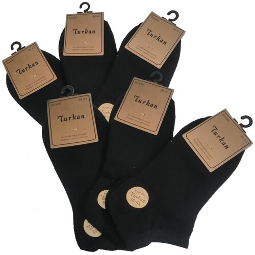 Носки Turkan, 5 пар, размер 36/41, черный