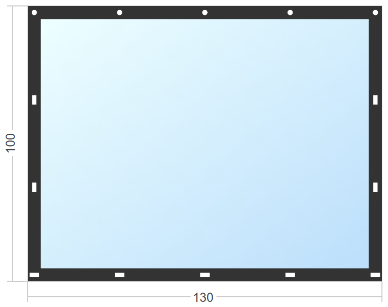 Мягкое окно Софтокна 130х100 см съемное, Скоба-ремешок, Прозрачная пленка 0,7мм, Черная окантовка, Комплект для установки - фотография № 2
