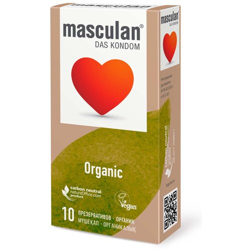 Презервативы masculan Organic, 10 шт. нежные презервативы masculan classic 1 sensitive 10 шт 18 5 см цвет не указан