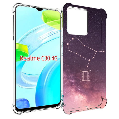 Чехол MyPads знак зодиака близнецы 5 для Realme C30 4G / Narzo 50i Prime задняя-панель-накладка-бампер чехол mypads знак зодиака близнецы 6 для realme c55 задняя панель накладка бампер