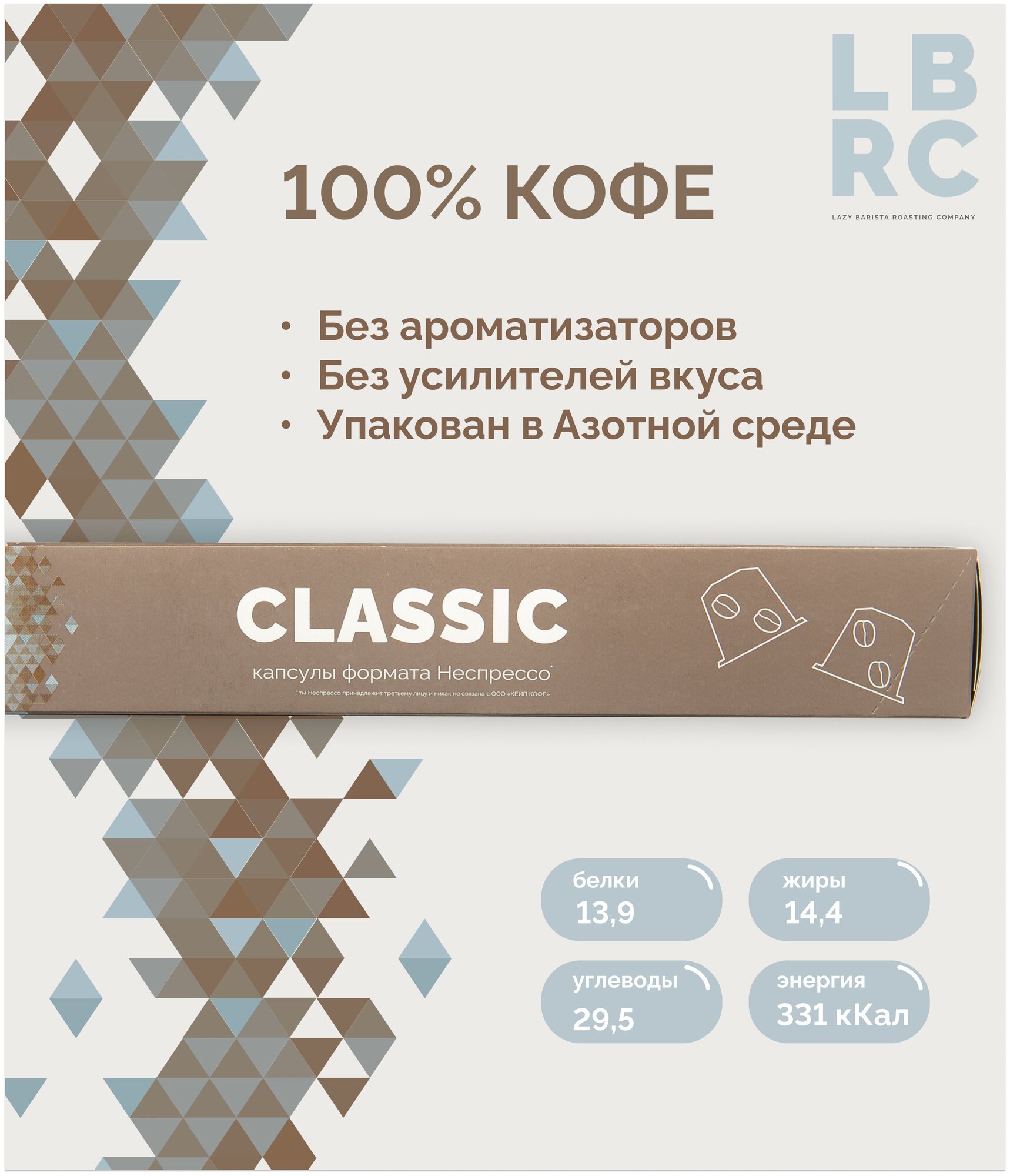 Кофе в капсулах Lazy Barista Classic для системы Nespresso, 10 капсул - фотография № 5