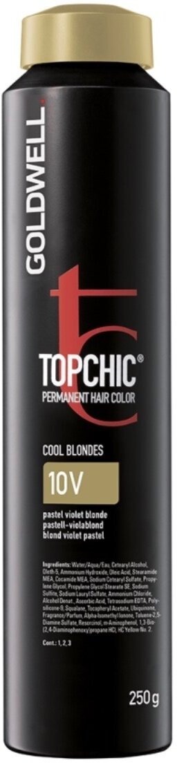 Goldwell Topchic стойкая крем-краска для волос, 10V фиолетовый пастельный блондин