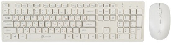 Комплект клавиатура и мышь Оклик Oklick 240M White беспроводная slim Multimedia (1091258)