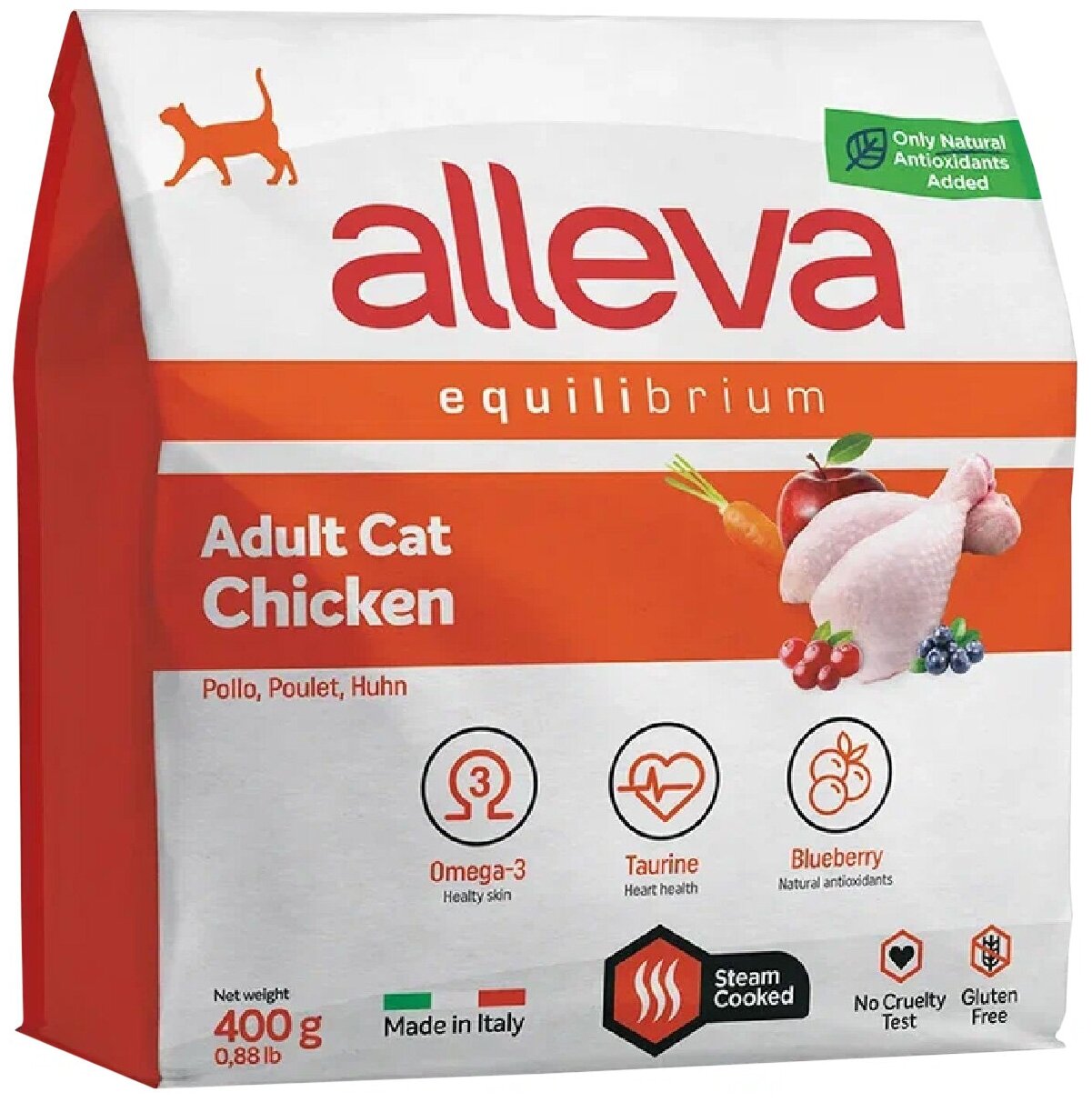 Сухой беззерновой корм Alleva Equilibrium для взрослых кошек с курицей, 400 гр - фотография № 14